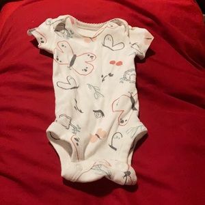 Carter's Preemie Baby Onesie Butterfly and Snails